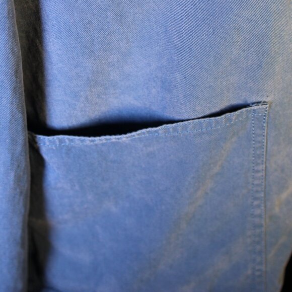 Blue Acorn Jacket with Mandarin/Nehru Collar, Size Medium - Picture 5 of 11